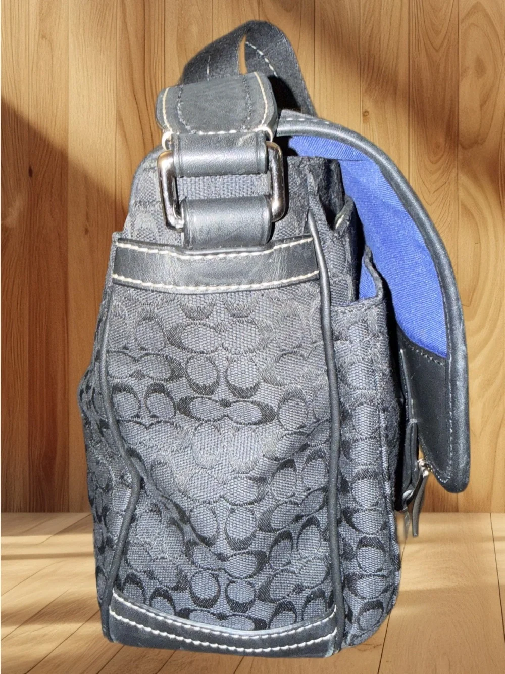 Coach Signature Stripe Messenger Bag 70182